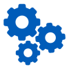 icon-of-three-machine-gears-in-blue